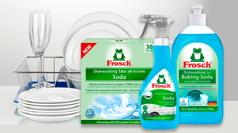 Экологически безопасная бытовая химия серии СОДА от компании Frosch