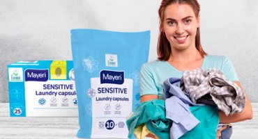 Новинка для вашего ассортимента: гипоаллергенные капсулы для стирки Sensitive Mayeri