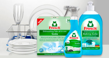 Экологически безопасная бытовая химия серии СОДА от компании Frosch